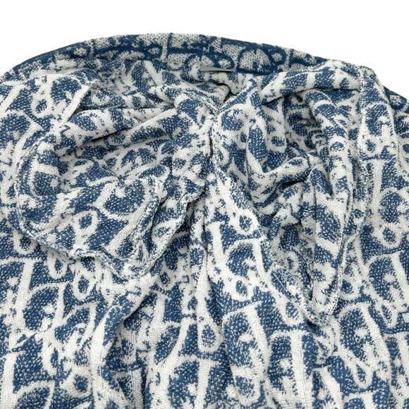 Christian Dior Vintage Trotter Monogram Logo Bathrobe #L Terry Cloth [105820] - Picture 10 of 12
